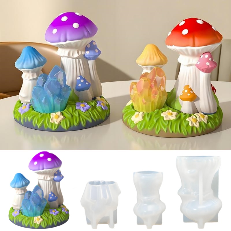 Candle Making Diy - Candle Silicone Mold DIY Mushroom Crystal