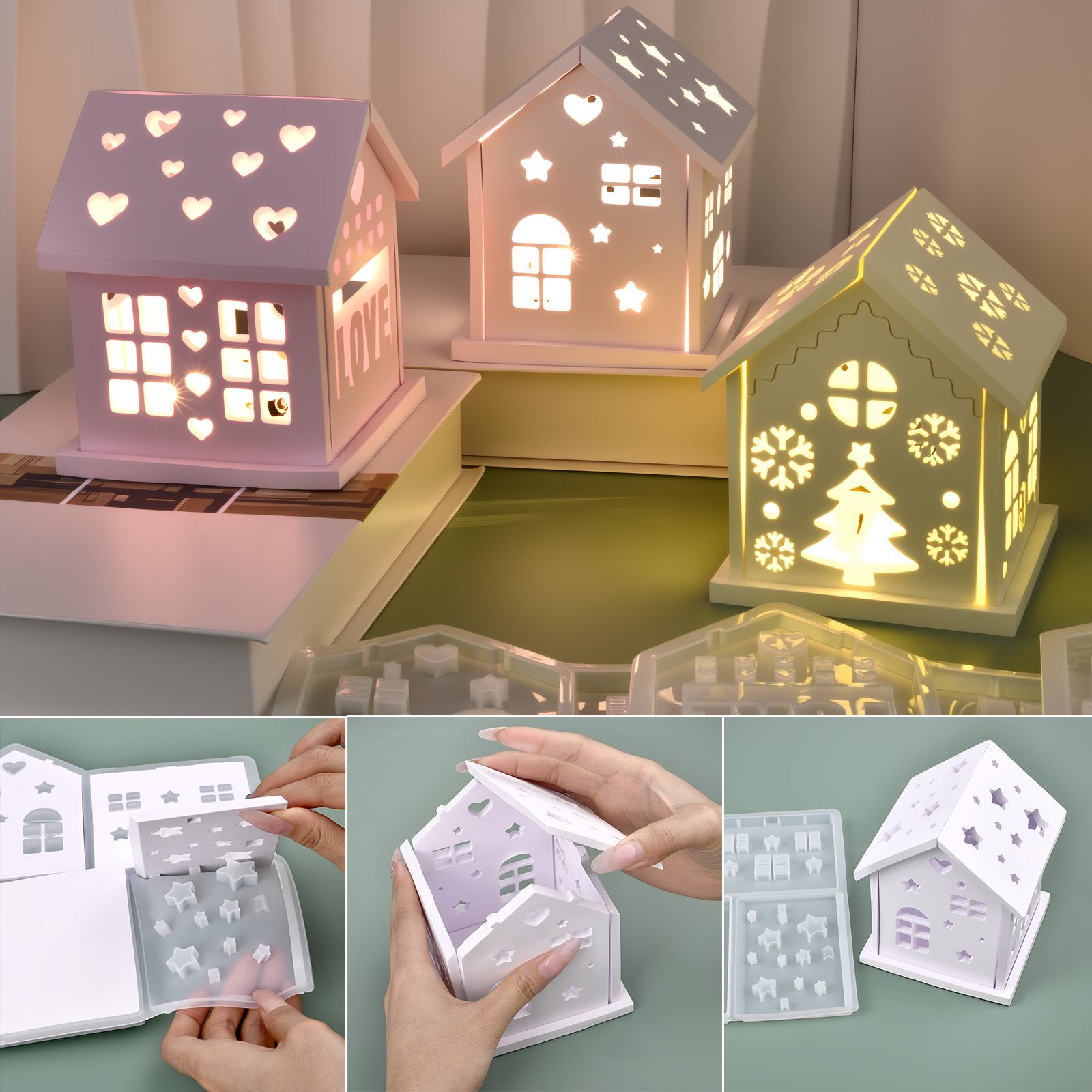 3D House Silicone Mold DIY Chr - огляд і ціна Candle Making Diy