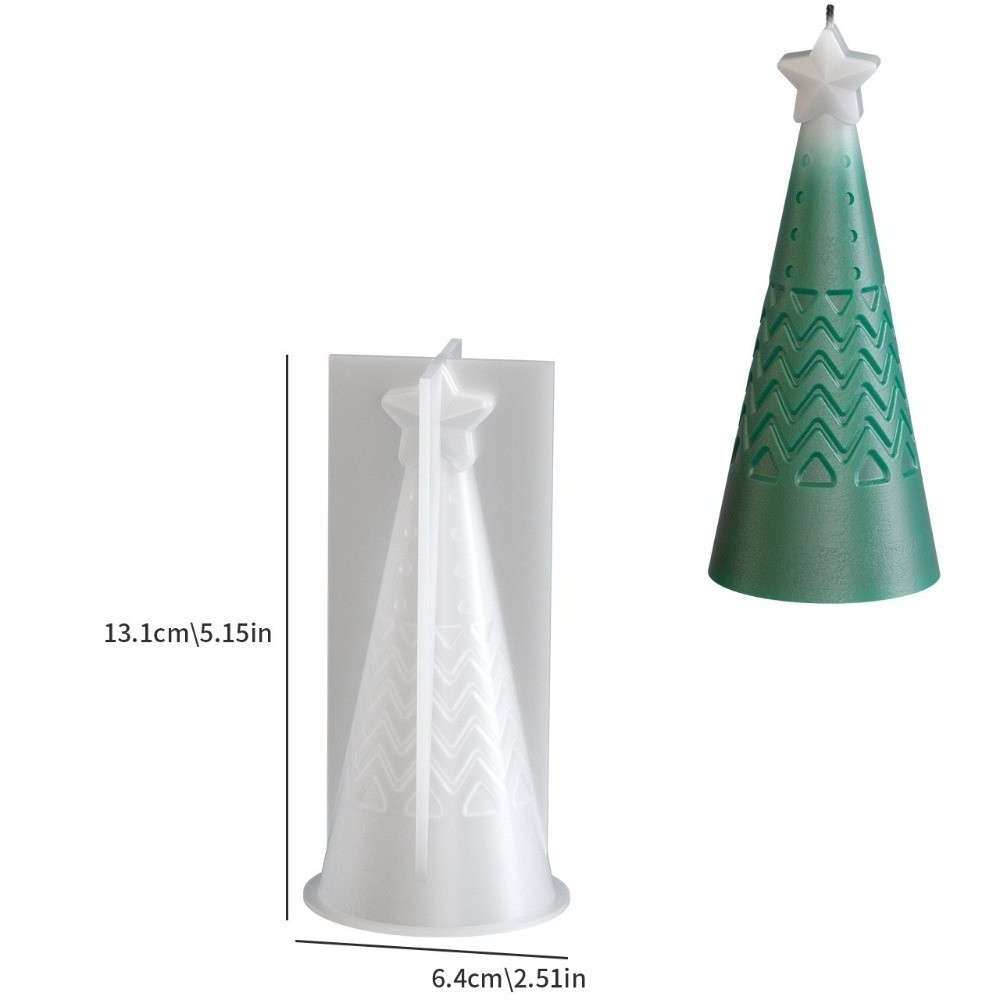 Silicone Christmas Cone Candle - огляд і ціна Candle Making Kit Xmas