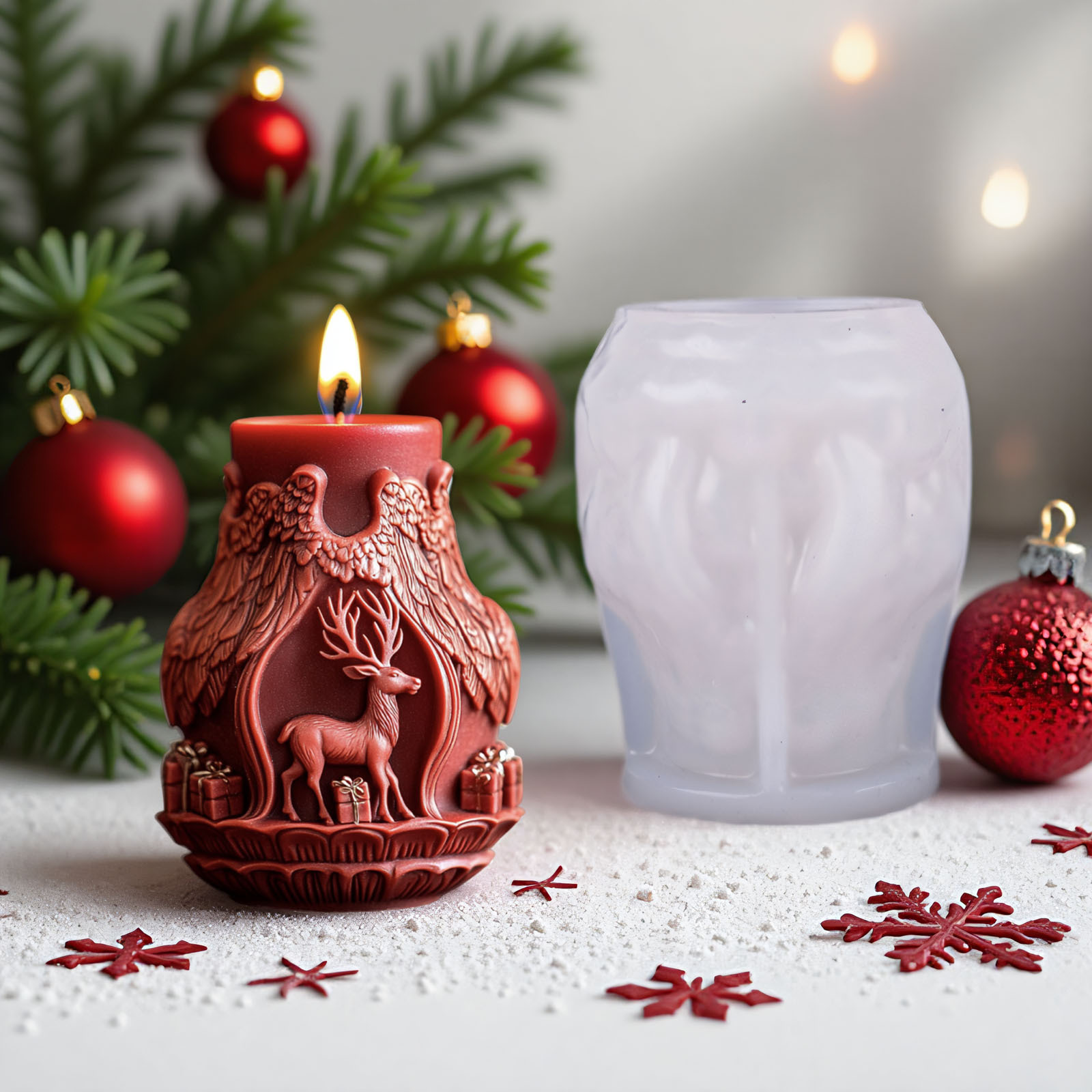 Santa Claus and Elk Candle Mak - огляд і ціна Candle Making Diy