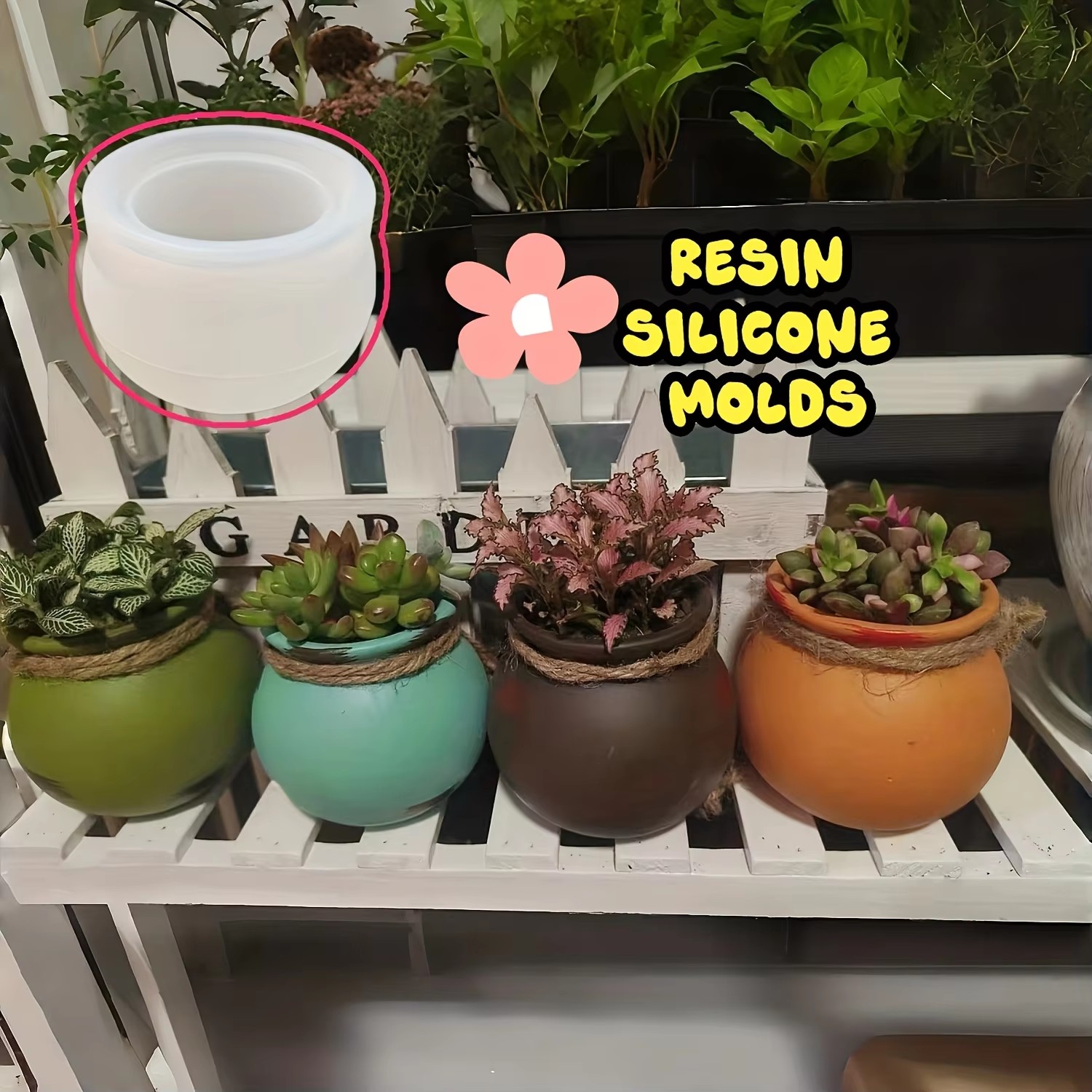 Silicone Flower Pot Molds, Res - огляд і ціна Candle Making Diy