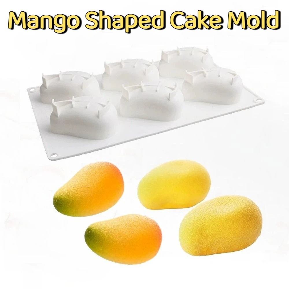 6 Cavity Mango Shaped Cake Mol - огляд і ціна Candle Making Factory
