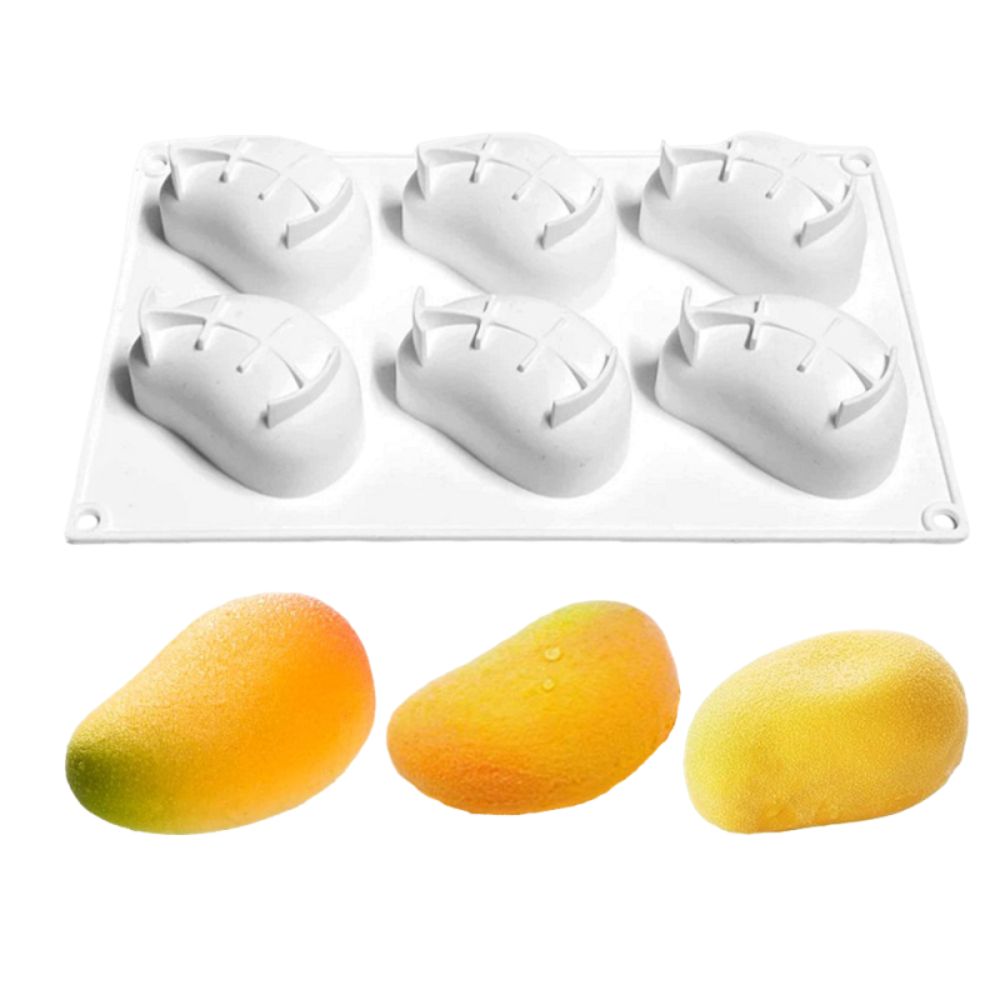 6 Cavity Mango Shaped Cake Mol - огляд і ціна Candle Making Factory