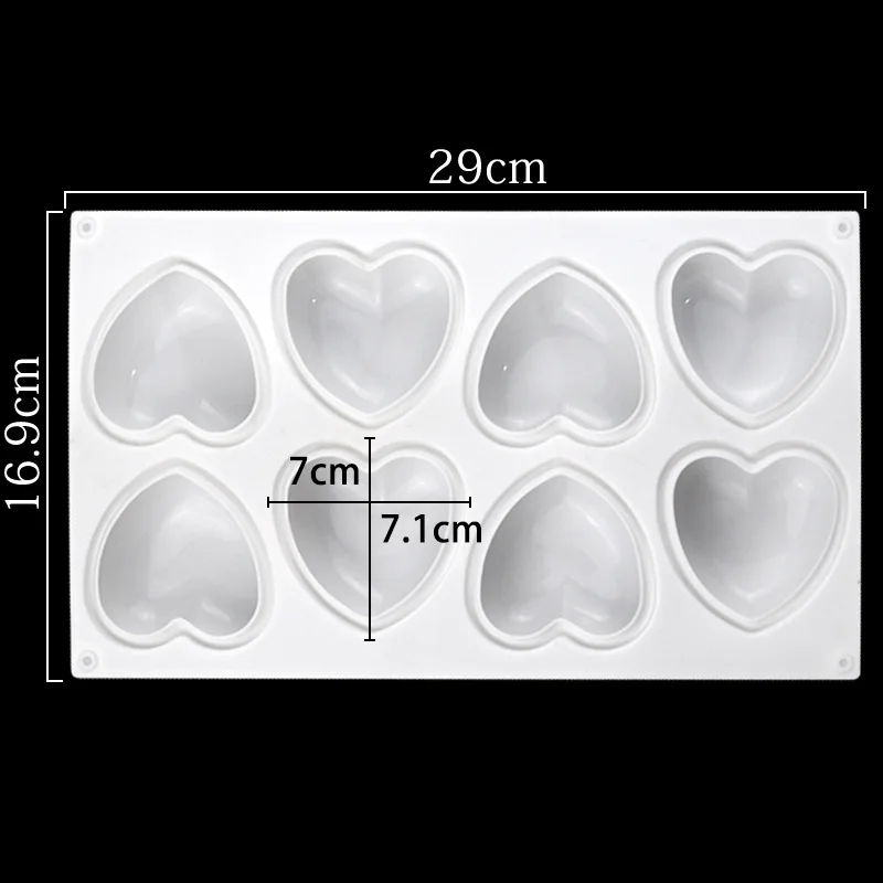 Love Heart Silicone Soap Mold  - огляд і ціна Candle Making Factory