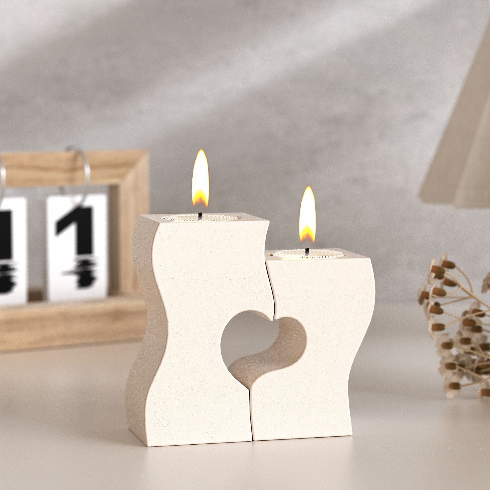 S Heart Candlestick Silicone M - огляд і ціна Candle Making Diy