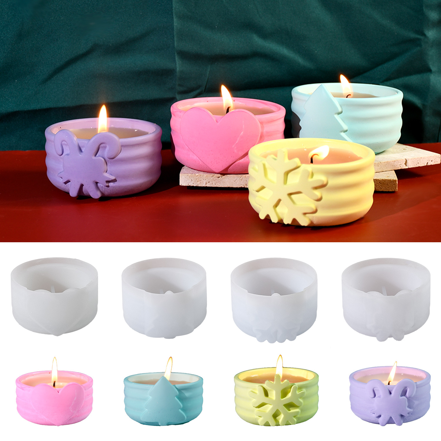 Christmas Candle Molds Xmas Tr - огляд і ціна Candle Making Kit Xmas