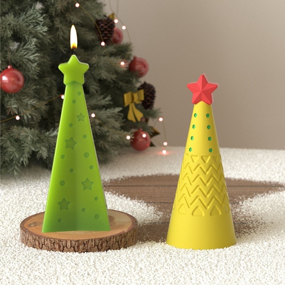 Silicone Christmas Cone Candle - огляд і ціна Candle Making Kit Xmas